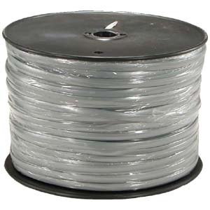 Futureonics (Single Pack) 1000Ft 8 Conductor Silver Satin Modular Cable Reel 28AWG - 1000 Feet