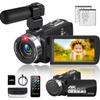 4K Video Camera Camcorder 80MP 30FPS with IR Night Vision,18X Digital Zoom Camera Recorder 3.0 Inch 270 Degree Rotation Screen for YouTube with Remote Controller, 2 Batteries,64GB Card with Microphone view 1