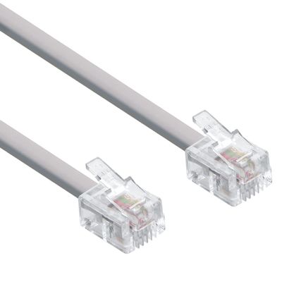 Futureonics (10 Pack 25Ft RJ11 Modular Telephone Cable Straight - 25 Feet