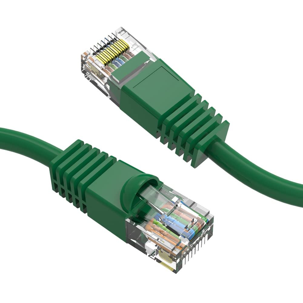 Futureonics (10 Pack Cat 6 Ethernet Cable 5 Feet Green UTP Booted 5 FT Computer Network Cable, Internet Cable, Cat 6 Cable