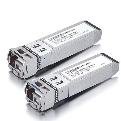 10G SFP Bi-Directional Singlemode Transceiver, 1270nm/1330nm, SMF LC 20km, with Digital Diagnostic Monitoring, for D-Link, Mikrotik, TP-Link and More, Pack of 2