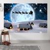 10x8ft Winter Snow Scene Backdrop Snowy Village Christmas Night Moon Santa Photography Background Winter Xmas Party Holiday Family Portraits Decorations Supplies Photo Booth Props view 4