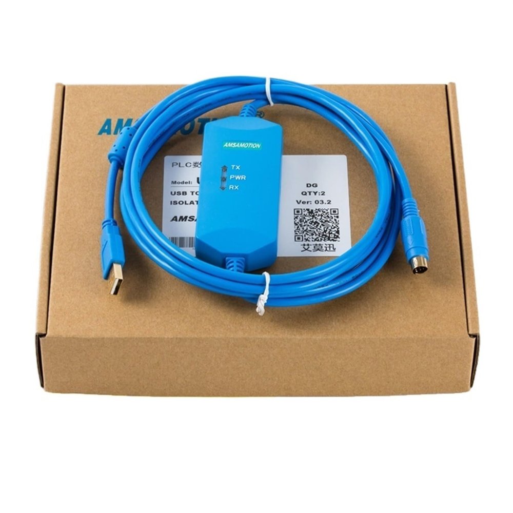 MDWXDOFP Suitable for Huichuan PLC Programming Cable H0U/H1U/H2U Series Data Download Cable USB-H2U Hechuan Universal(Photoelectric Isolation Online Monitoring)