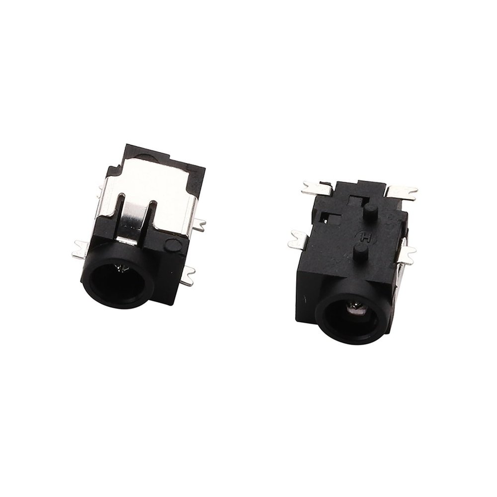 10Pcs DC Connectors 5.5x2.1mm 3.5x1.3mm DC Power Male Female Jack Socket Nut Panel Mount DC Power Adapter Connector 5.5 * 2.1(10PCS DC-031A PIN1.3)