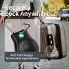 Compatible with Apple AirTag Secure Holder, FlyCoco 2 Pack AirTag Lock Case Keychain Holder with Wire Cable, Anti-Lost Protective Case with Keyring for Luggage Key Backpack Dog Collar, Black view 2