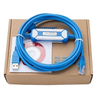 MDWXDOFP Suitable for NB/NJ/NS/NW0 Series PLC Programming Cable USB-CNV3 Data Download line Communication line(Gilded Blue)
