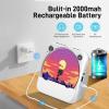 ZYOKATA Portable CD Player for Home,Rechargeable 2000 mAh CD Player with Bluetooth,CD Desktop Player with Built-in HiFi Speakers,Remote Control,LED Screen,Support AUX USB FM Radio Headphone Jack view 4