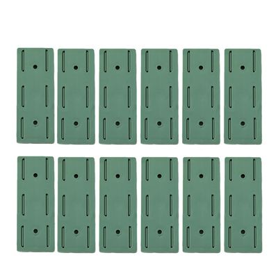 SEIWEI 12PCS Self-Adhesive Socket Holder Power Strip Holder Wall Mount Plug Fixer Desktop Socket Fixer for Home Office Cable Management Green, 9.5*3.7cm/3.7*1.5in