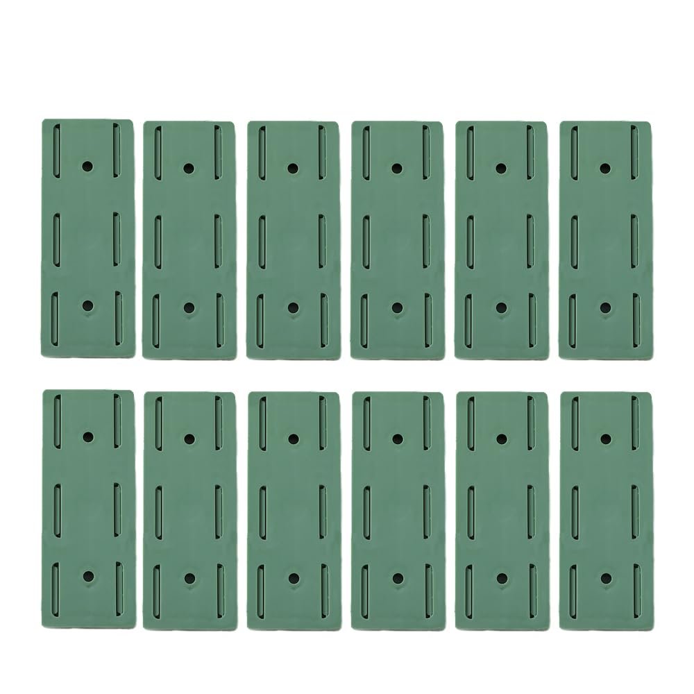 SEIWEI 12PCS Self-Adhesive Socket Holder Power Strip Holder Wall Mount Plug Fixer Desktop Socket Fixer for Home Office Cable Management Green, 9.5*3.7cm/3.7*1.5in