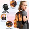Backpack with Lunch Box Travel Backpack Motorcycle Fire Bookbag & Lunch Bag Insulated Lunchbox Waterproof Laptop Backpack Freezable Lunch Bag Daypack view 3