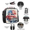 Backpack with Lunch Box Travel Backpack 4th of July Car Bookbag & Lunch Bag Insulated Lunchbox Waterproof Laptop Backpack Freezable Lunch Bag Daypack view 4