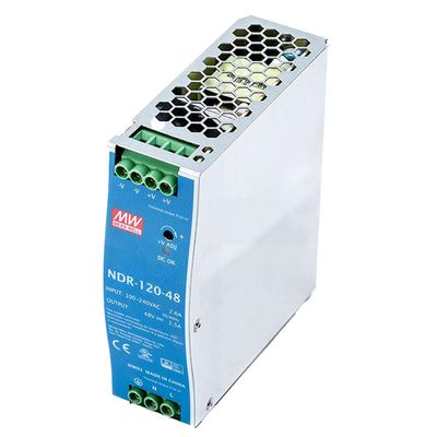 DrapeMania NDR-120-48 DIN Rail Power Supply 48V 2.5A 120W, Slim Single Output, 90-264VAC, UL508, for Industrial Automation, Control Systems