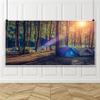 AOFOTO 20x10ft Summer Camp Backdrop Riverside Forest Camping Scene Tents Sunshine Photography Background School Classroom Camping Theme Party Decorations Kids Students Outdoor Study Photo Shoot Props view 3