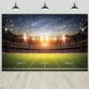 10x8ft Football Field Backdrop Stadium Football Game Spotlight Confetti Audiences Photography Background Sport Game Theme Kids Birthday Party Banner Decorations Photo Studio Props view 1