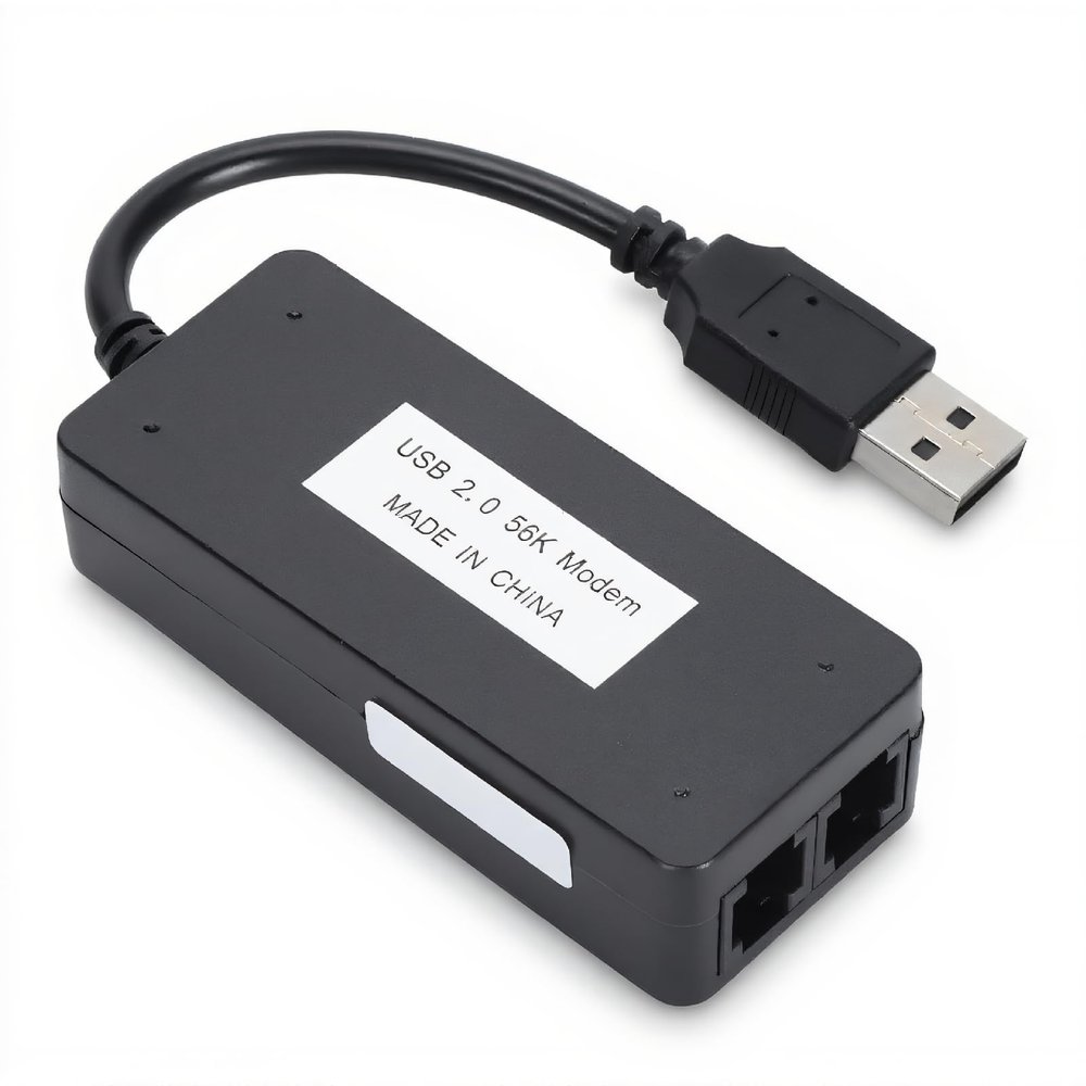 External Hardware, USB 56K External Dial Up Fax, Data Modem RJ11 Ports Support Caller ID Computer Laptop Fax Modem for for Linux