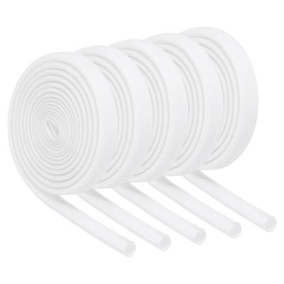 MECCANIXITY 5Pcs Wire Insulation Braid Fire Sleeve,3.28Ft-4mm ID White, High Temp Silicone Coated Fiberglass Sleeving for Automotive Hose Lines Electrical Wiring
