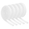 MECCANIXITY 5Pcs Wire Insulation Braid Fire Sleeve,3.28Ft-4mm ID White, High Temp Silicone Coated Fiberglass Sleeving for Automotive Hose Lines Electrical Wiring view 1