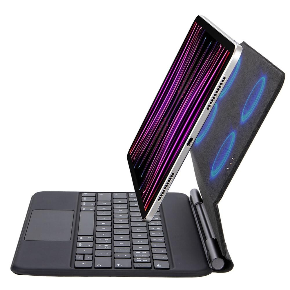 MEETCARE Wired Magic Keyboard for iPad Air 5 iPad Pro 10.9 iPad Air Detachable Backlit Flexible Magnetic Float Keyboard Case