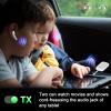 Premium Airplane Bluetooth 5.4 Transmitter Adapter, for 2 AirPods/Headphones,2 in 1 Transmitter Receiver with aptX Low Latency,Wireless Adapter for Flight,TV,Gym,Tablets Car Stereo view 4