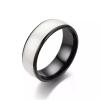 RFID Rewritable T5577 Chip Black or White epoxy Ceramic Smart Finger Ring for Replication 125kHz Access Key Card (White, US#12 71mm) view 1