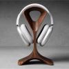 JevLoN Wooden Curved Headphone Stand, Headset Stand for Desk, Gaming Headphone Holder, Universal Headphone Storage Holder, for Home, Office, Recording Studios, Internet Cafes(B) view 1