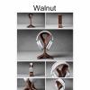 JevLoN Wooden Curved Headphone Stand, Headset Stand for Desk, Gaming Headphone Holder, Universal Headphone Storage Holder, for Home, Office, Recording Studios, Internet Cafes(B) view 3