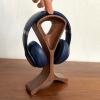 JevLoN Wooden Curved Headphone Stand, Headset Stand for Desk, Gaming Headphone Holder, Universal Headphone Storage Holder, for Home, Office, Recording Studios, Internet Cafes(B) view 4