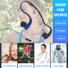Likty Bone Conduction Headphones,Wired Running Headphones, Open Ear Earphones with Type C Amplifier Adapter Cable, Sweat Resistant for Sports,Blue view 4