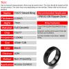 RFID Rewritable T5577 Chip Black or White epoxy Ceramic Smart Finger Ring for Replication 125kHz Access Key Card (Black, US#12 71mm) view 2