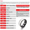 RFID Rewritable T5577 Chip Black or White epoxy Ceramic Smart Finger Ring for Replication 125kHz Access Key Card (White, US#8 59mm) view 2