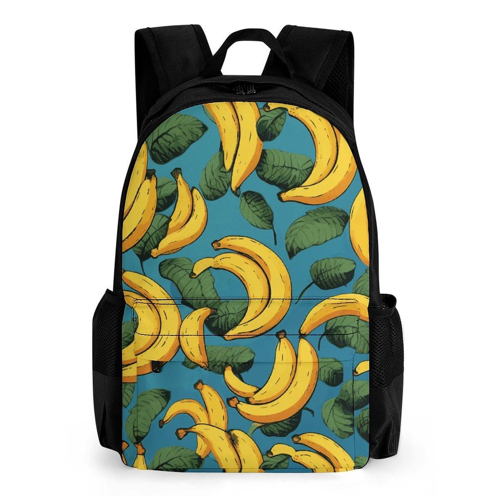 ALQPPM Yellow Banana Backpack for Women Men Lightweight Laptop Backpack Casual Travel Daypack