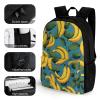 ALQPPM Yellow Banana Backpack for Women Men Lightweight Laptop Backpack Casual Travel Daypack view 3
