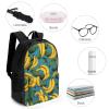 ALQPPM Yellow Banana Backpack for Women Men Lightweight Laptop Backpack Casual Travel Daypack view 4