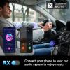 Premium Airplane Bluetooth 5.4 Transmitter Adapter,Supports 2 AirPods/Headphones 2-in-1 Bluetooth Transmitter Receiver with aptX Low Latency,Wireless Adapter for Flight,TV,Gym,Tablets Car Stereo view 4