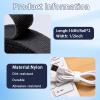 1/2 x 150 (0.5inch, 150 feet Long) Hook and Loop Tape Strap SKIRLLBOT, Double-Sided Straps, Reusable & Durable, Fast Wrap, Great Adhesion, Cut to Any Length, Bind Anything with Ease, Black view 2