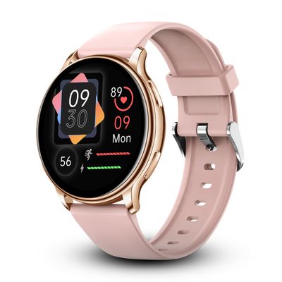 Alphagear JULIET Smartwatch for iPhone & Android, Style Smart Watch (Answer/Make Call), Wellness Tracker with 1.32" AMOLED Screen, uo to 10 days battery (2xScreen Protector and 1x extra band included)