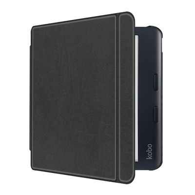 AJUSIBZR Smart Case for Kobo Libra Colour 7 Inch E-Book Slim Protective Shell Auto Sleep Wake Cover PU Leather E-Reader Case(Black)