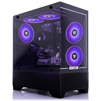 BEASTCOM Q3 | Essential Gaming PC, AMD Ryzen 7 8X 4.60GHz 16 Threads, 4K Vega Radeon Graphics, 32GB RAM, 1TB SSD, HDMI, WiFi, Windows 11 Pro