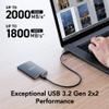 Lexar 4TB SL500 Portable SSD, Up to 2000MB/s, Compatible w/Type-C Laptops, iPhone 15/16, Smartphones, Tablets, PS5, Xbox, USB 3.2 Gen 2x2, Slim & Lightweight, External SSD, Black (LSL500X004T-RNBNU) view 2