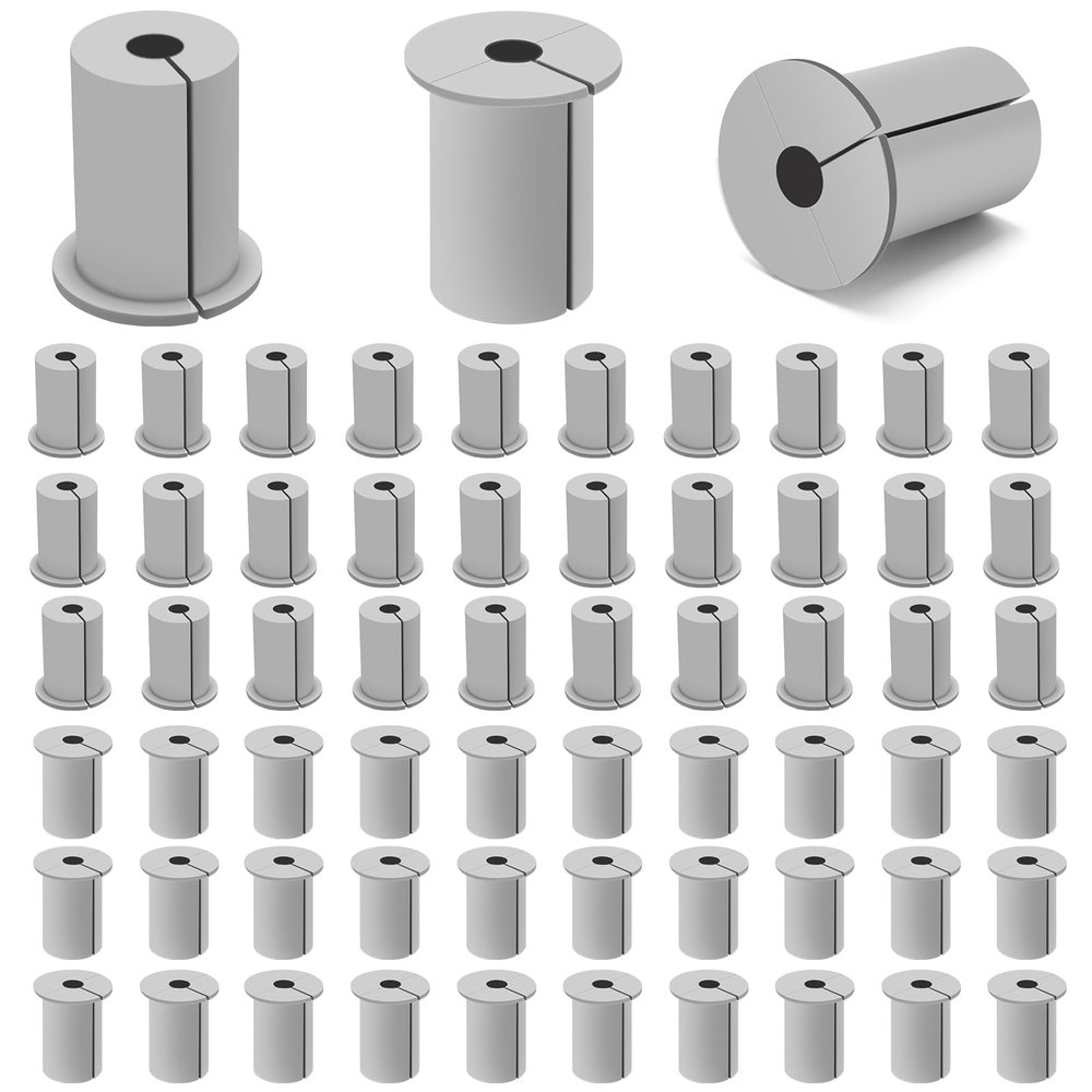 Solaradgy Cable Grommet Routing Kit, Wall Grommets for Cables 1 Inch Rubber Grommet Cable Routing Kit Gray Wall Grommet for Starlink Cable Routing Kit for Wall Cable Pass Through Grommet (60) (12)