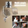 360 Degree Alloy Stand Phone/Tablet Stand, Tablet Holder Mount with Grip Extended Long Arm, Heavy Duty Phone/Tablet Metal Holder for Bed Adjustable Foldable Stand for Desk Aluminum(Gris,2pcs) view 4