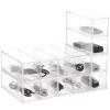 3 Pack 4-tier Clear Plastic Cable Organizer Drawer, Acrylic Sunglasses Organizers, Cable Management Box, Power Cord Storage Boxes with 30 Elastic Cable Ties view 1
