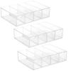 3 Pack 4-tier Clear Plastic Cable Organizer Drawer, Acrylic Sunglasses Organizers, Cable Management Box, Power Cord Storage Boxes with 30 Elastic Cable Ties view 3