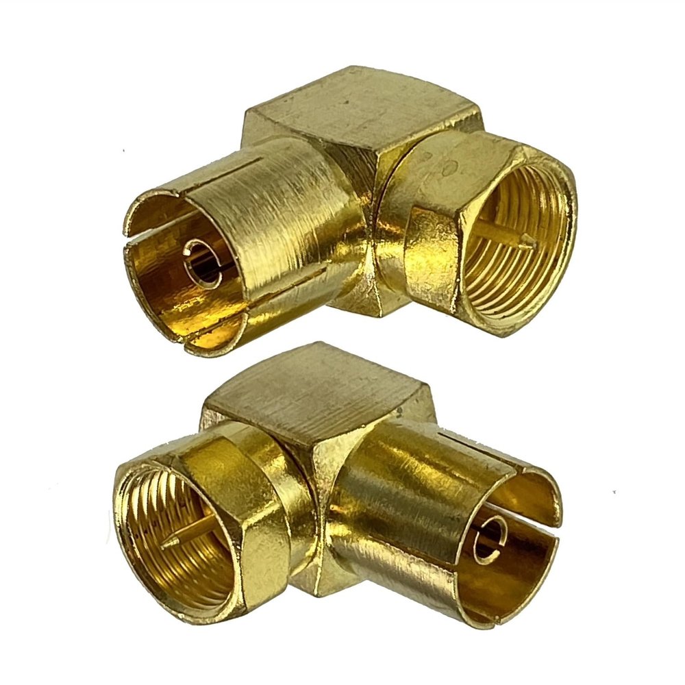 1pcs Connector Adapter F TV Male to IEC PAL DVB-T Female Jack Right Angle RF Coaxial Converter Wire Terminals 50ohm