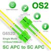 5Pcs 0.3 Meter Fiber Optic Patch Cord SC APC to SC APC, Duplex Single Mode Fiber Cable Jumper OS2 G652D 9/125m, 1310nm/1550nm LSZH 3.0mm view 2