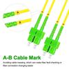 5Pcs 0.3 Meter Fiber Optic Patch Cord SC APC to SC APC, Duplex Single Mode Fiber Cable Jumper OS2 G652D 9/125m, 1310nm/1550nm LSZH 3.0mm view 4