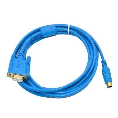Suitable for PLC Programming Cable PC-DVP Download Cable Serial RS232 Interface DVPCAB215 Data Wire(DVPCAB215(Blue),2m)