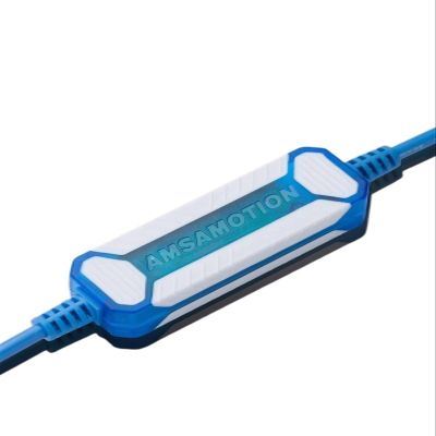 ETURBEV Suitable for PLC Data Cable FX3U Communication Download FX2N/1N/3GA Programming Cable USB-SC09-FX(Gilded Blue)