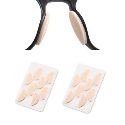 8 Pairs Glasses Support Nose Pad Glasses Nose Pad Soft Foam Self-Adhesive Nose Pad Eva Sponge Antiskid Nose Pad Suitable Sunglasses Glasses Children's Glasses (Skin Color/1.5mm)