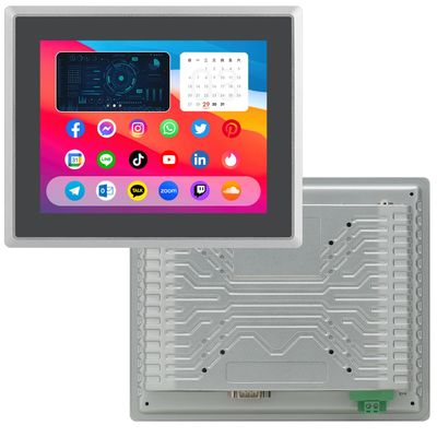 TouchWo 8 inch Android 12 Industrial Embedded Interactive Touchscreen Monitor, Capacitive Multi-Touch Tablet with Front IP65 Monitor, RAM 8G & ROM 128G, WiFi & BT, HD-MI-Out & USB Ports